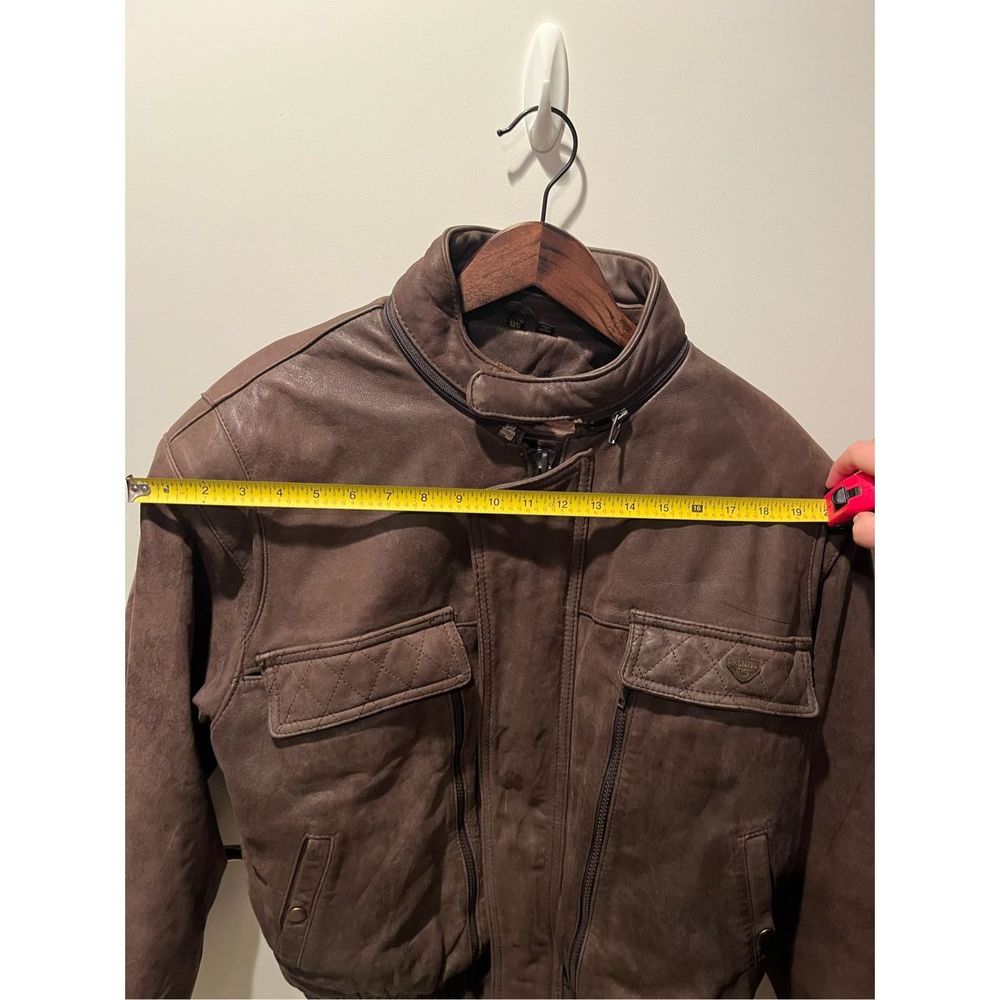 Vintage First Gear Mens Brown Leather Biker Jacket Size XL GREAT CONDITION - Picture 9 of 11